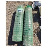 2 Rolls Green Vinyl Coated Lawn Fence