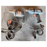 2-- Black & Decker Corded Drills