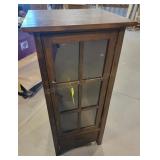 Three Glass Shelf Storage Cabinet