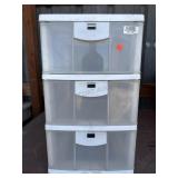 2 - 3-drawer Plastic Bins