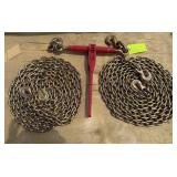 1- 5400 lb Ratchet Binder/ 2- 5/16" Chains