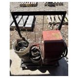 Lincoln Welder on Cart w/Helmets