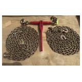 1- 5400 lb Ratchet Binder/ 2- 5/16" Chains