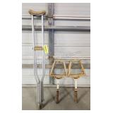 Vintage Wilson Tennis Rackets & Crutches