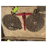 1- 5400 lb Ratchet Binder/ 2- 5/16" Chains