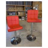 2-- Red Bar Stools