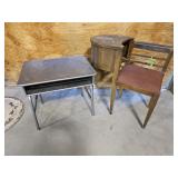 Vintage Telephone Table, School Desk