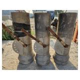 Three 8" Aluminum Irrigation Valves