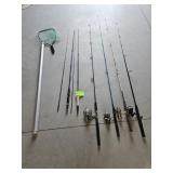 6 - Fishing Poles - Net & Pole Holder