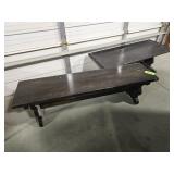 2-- Dark Wood Benches