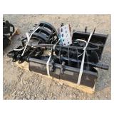 Set of 9 Mini Excavator Attachments