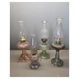 4 -- Oil Lamps w/ Chimneys