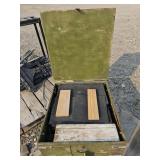 Propane Grill/Griddle in Green wood box
