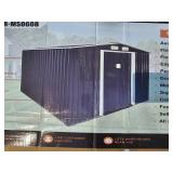 6 ft X 8 ft Galvanized Apex Roof Metal Shed