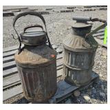2 Old Oil Cans