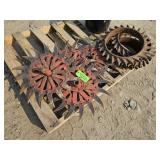 Rotary Hoe Spike Wheels (Yard Art)