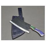 High Carbon Cleaver w/ Leather Sheath