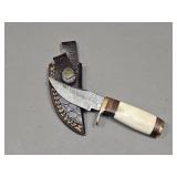 Damascus Knife & Sheath