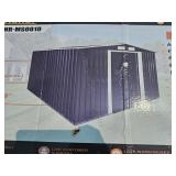 8 ft X 10ft Galvanized Apex Roof Metal Shed