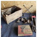 O.E.B. Wood Crate with Tools
