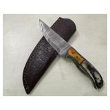 Damascus Knife & Sheath