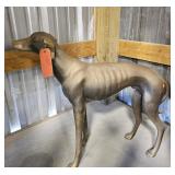Large Brass Greyhound Statue