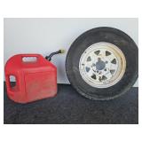 13" Spare Tire & 5-Gallon Fuel Can