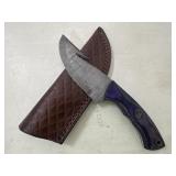 Damascus Knife & Sheath
