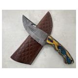 Damascus Knife & Sheath