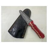 Damascus Knife & Sheath