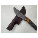 Damascus Knife & Sheath