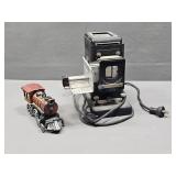 Vintage Slide Projector  Metal Locomotive