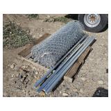 Roll of Chainlink Fence with Poles