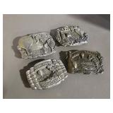 4-- Numbered Napa Valley Belt Buckles