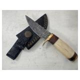 Damascus Knife & Sheath