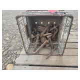 Vintage Crate of Rail Road Spikes