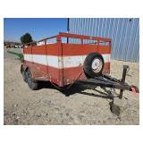 Red and White Utility Trailer