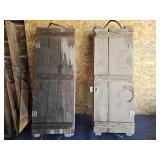 2-- Vintage Wooden Ammo Boxes