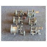 6 - Vintage PFLUEGER Salt Water Fishing Reels