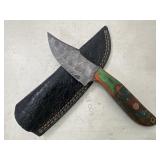 Damascus Knife & Sheath