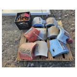 1960 & 1966 Fender Cowls and Crate of Cab Lights