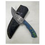 Damascus Knife & Sheath