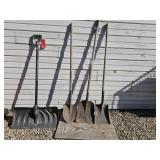 3-- Shovels & 1 Snow Shovel