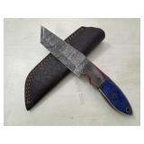 Damascus Knife & Sheath
