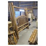 King Size Log Canopy Bed w/All Parts