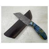 Damascus Knife & Sheath
