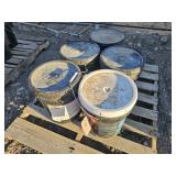 5-- 5 Gallon Buckets White Parking Lot Paint
