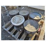 5-- 5 Gallon Buckets White Parking Lot Paint