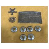 Vintage Winchester Buckle - Button Covers & Rowels