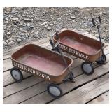 2-- Vintage Red Wagons